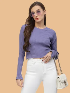 Flawless Women Splash Purple Crop Top | INFINITE