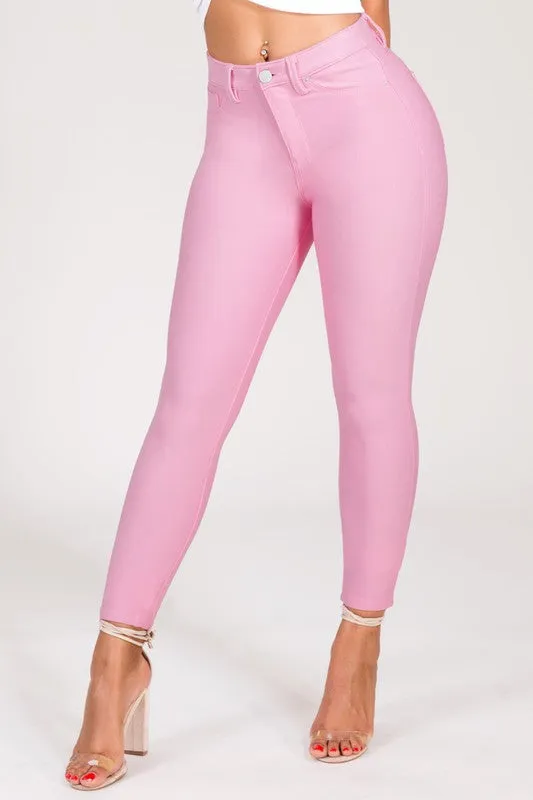 Flexible Skinny Pants - Barbie Pink