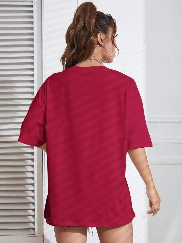FLOWER Graphic Printed Womens Drop Shoulder T-shirt Legacy Boutiques Bangladesh