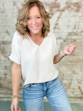 Francis Solid V-Neck Top