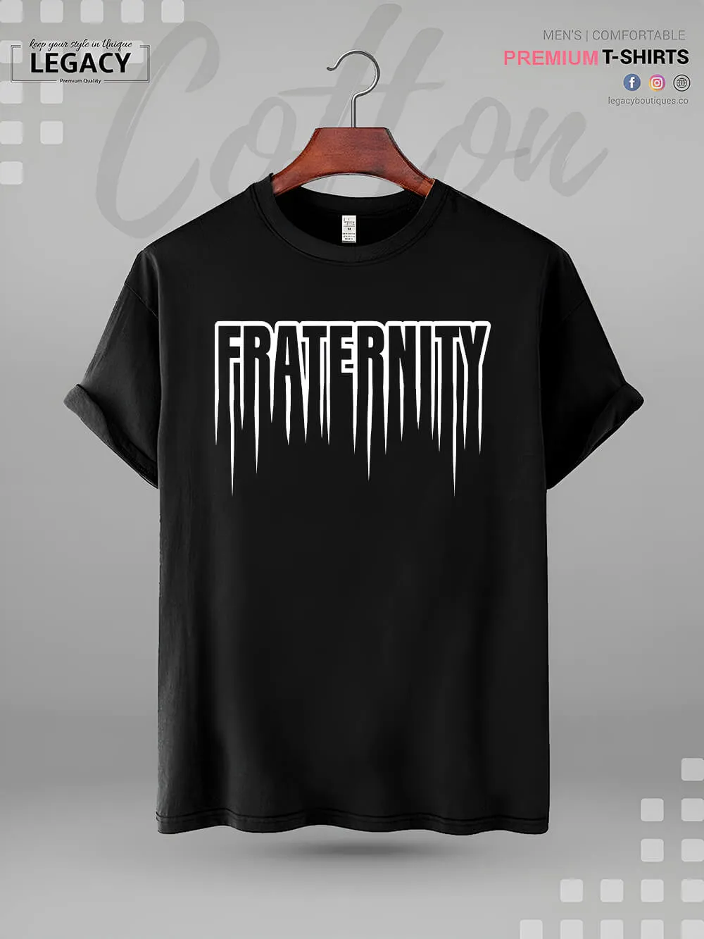 Fraternity Print High Quality Mens T shirt In Lowest Price In BD