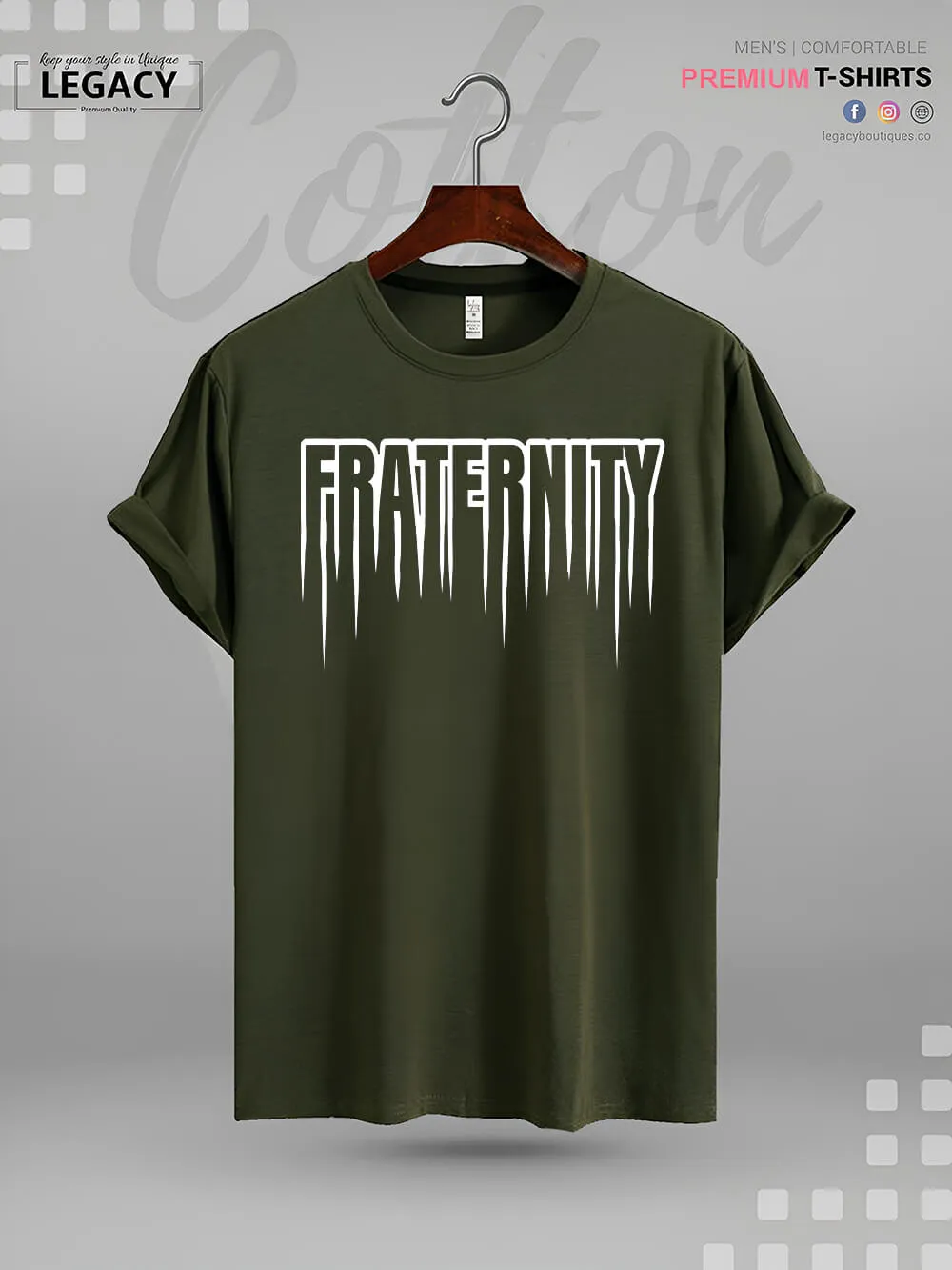 Fraternity Print High Quality Mens T shirt In Lowest Price In BD