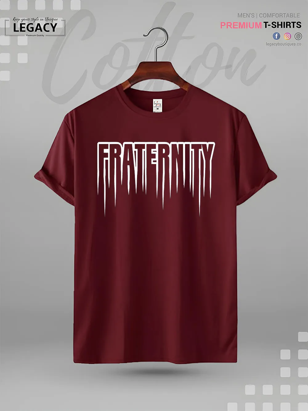 Fraternity Print High Quality Mens T shirt In Lowest Price In BD