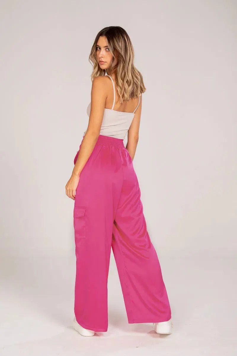 Fuchsia Cargo Pants By Spirito