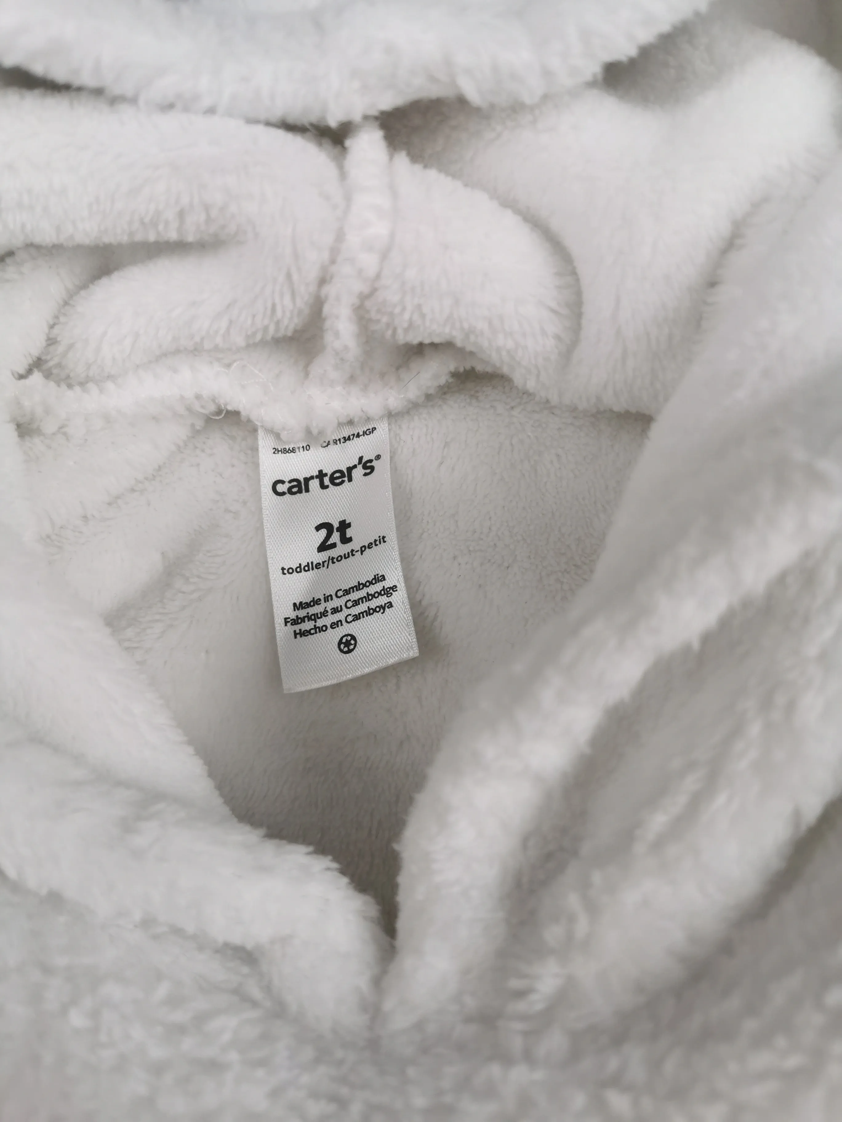 GIRL SIZE 2 YEARS - CARTERS, Soft & Plush Pullover Hoodie EUC B28