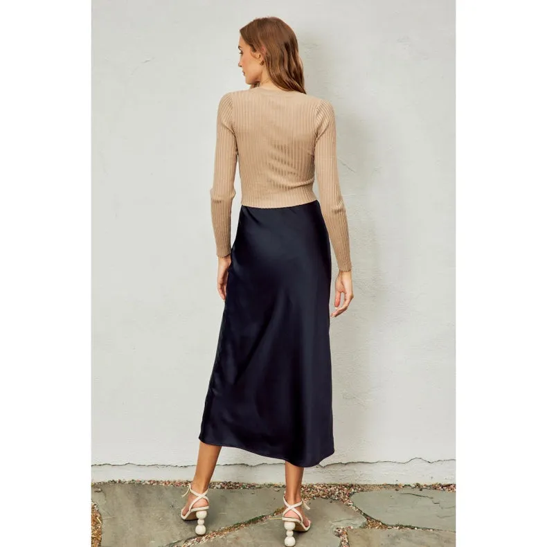 Going Out Pull On Maxi Skirt BLACK