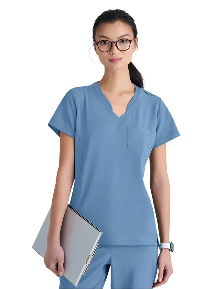 Grey's Anatomy™ Evolve by Barco Sway 1-Pocket Banded V-Neck  Scrub Top