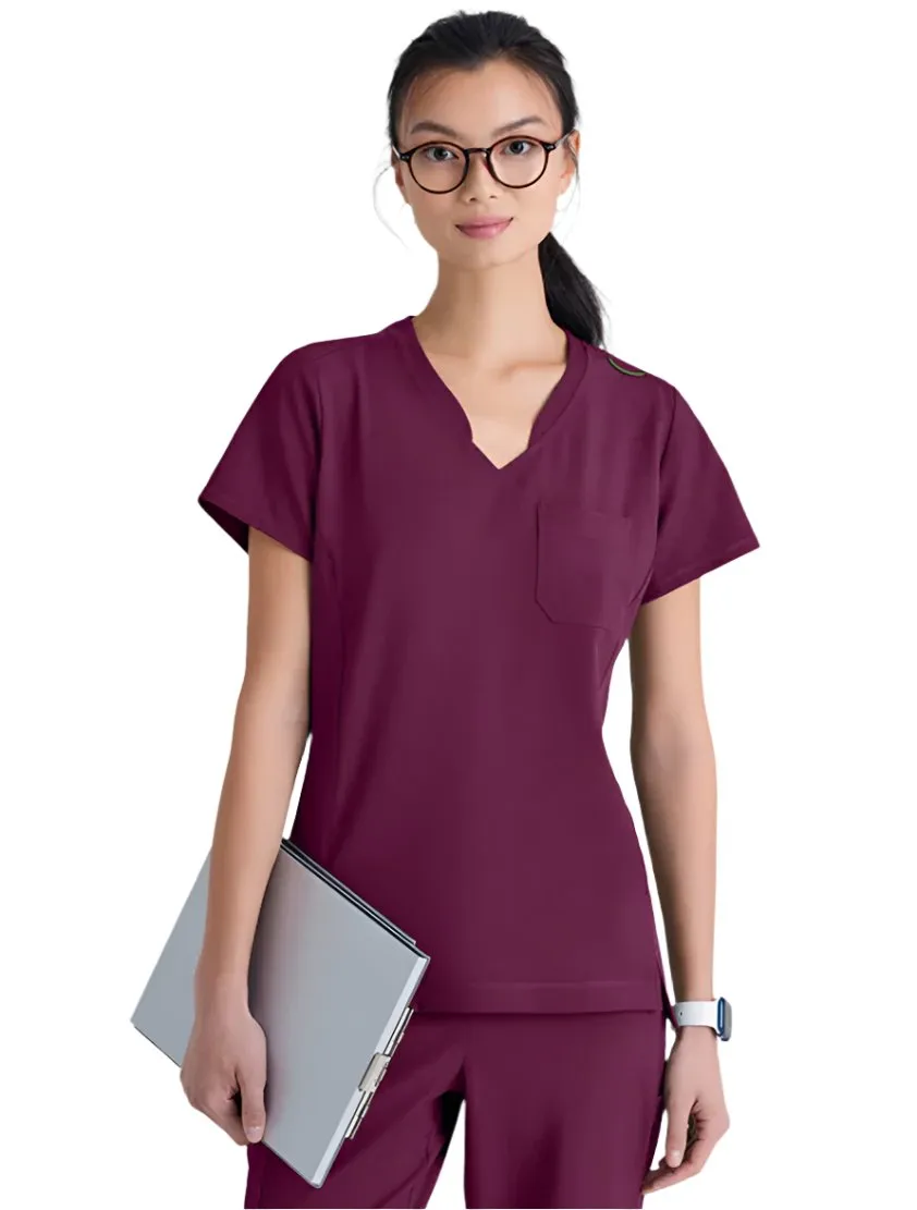 Grey's Anatomy™ Evolve by Barco Sway 1-Pocket Banded V-Neck  Scrub Top