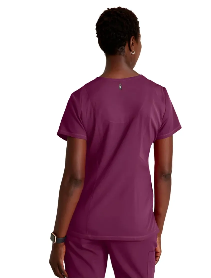 Grey's Anatomy Stretch™ by Barco Serena 3-Pocket Curved V-Neck Scrub Top