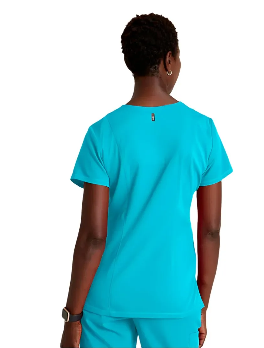 Grey's Anatomy Stretch™ by Barco Serena 3-Pocket Curved V-Neck Scrub Top