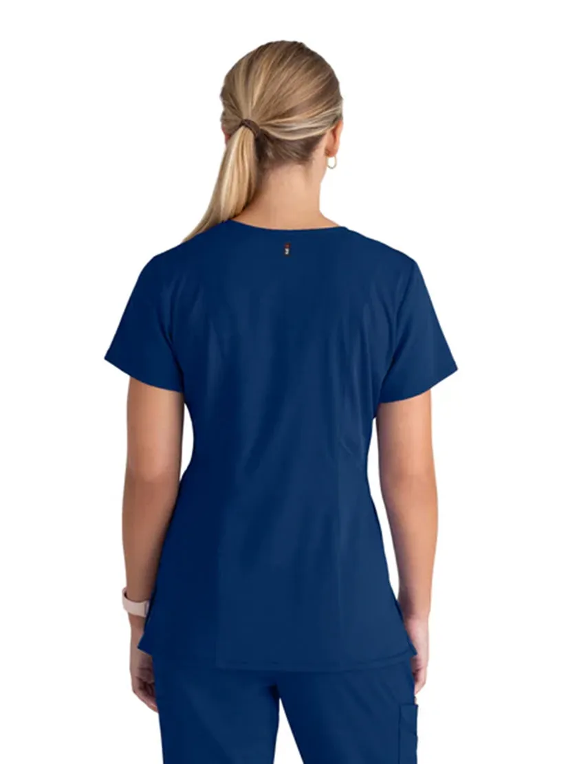 Grey's Anatomy Stretch™ by Barco Serena 3-Pocket Curved V-Neck Scrub Top