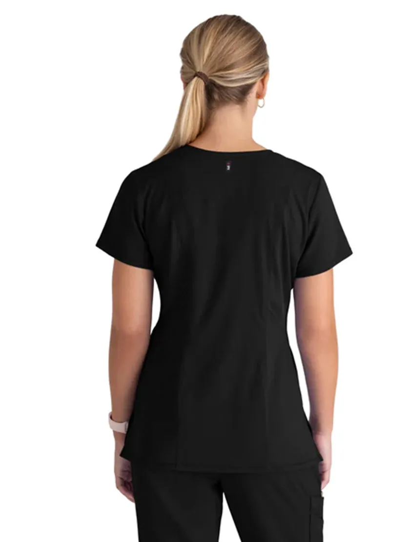 Grey's Anatomy Stretch™ by Barco Serena 3-Pocket Curved V-Neck Scrub Top