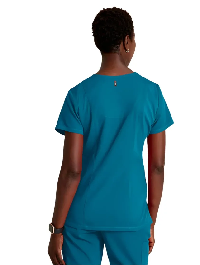 Grey's Anatomy Stretch™ by Barco Serena 3-Pocket Curved V-Neck Scrub Top