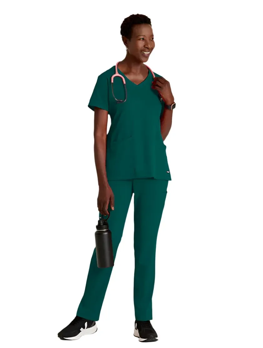 Grey's Anatomy Stretch™ by Barco Serena 3-Pocket Curved V-Neck Scrub Top