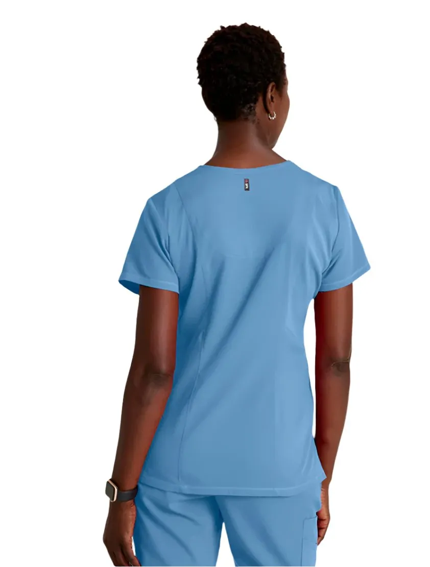 Grey's Anatomy Stretch™ by Barco Serena 3-Pocket Curved V-Neck Scrub Top