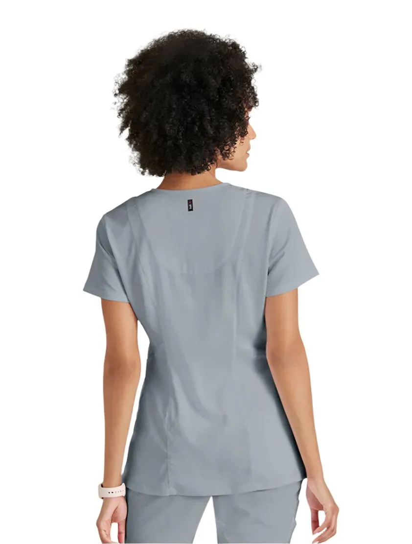 Grey's Anatomy Stretch™ by Barco Serena 3-Pocket Curved V-Neck Scrub Top