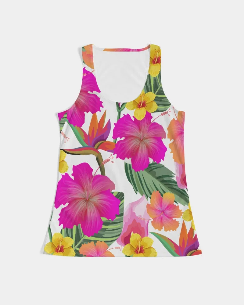 Hibiscus Paradise Floral Women's Racerback Tank