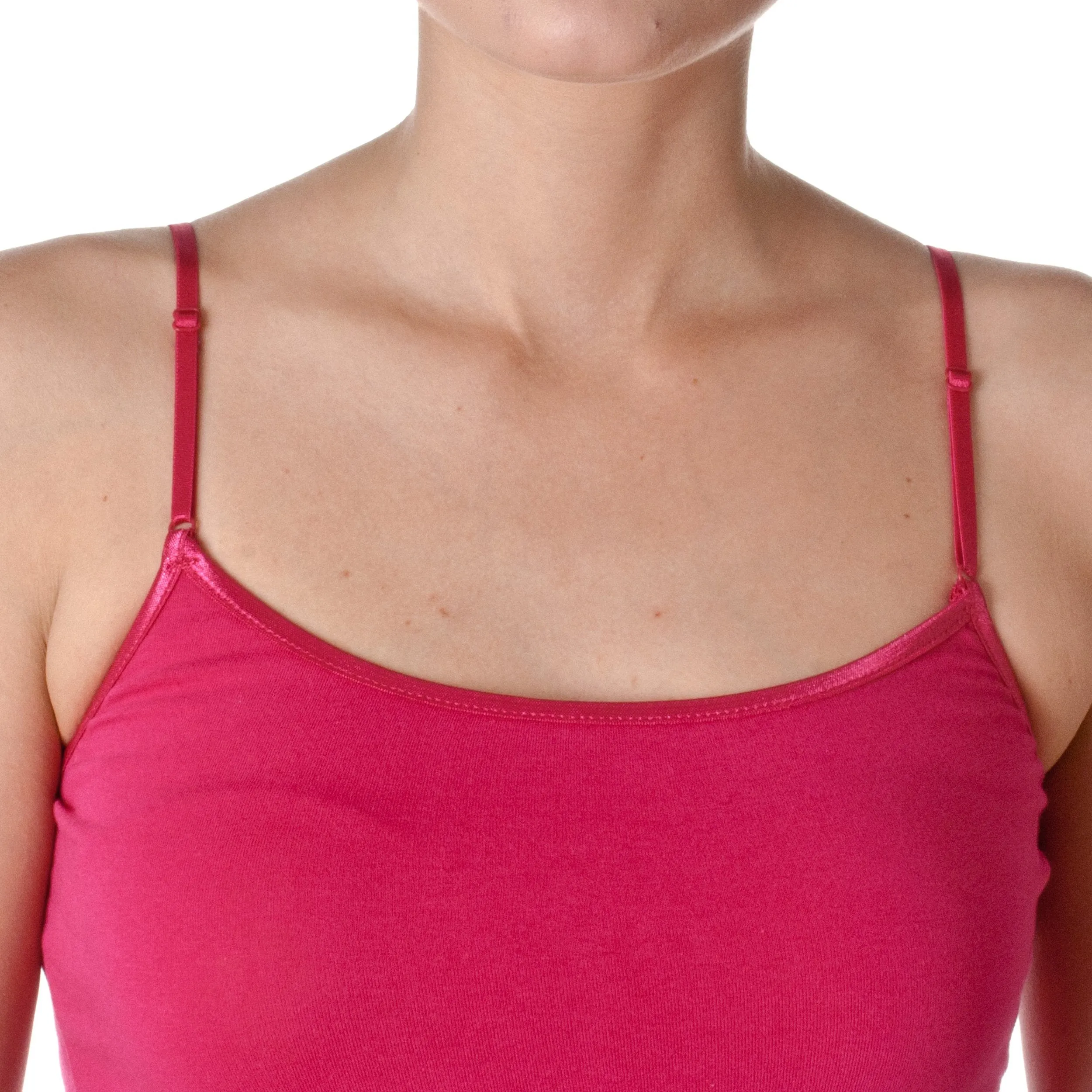 Hollywood Star Fashion Casual Basic Women's Semi-Crop Camisole Cami Tank Top With Adjustable Straps
