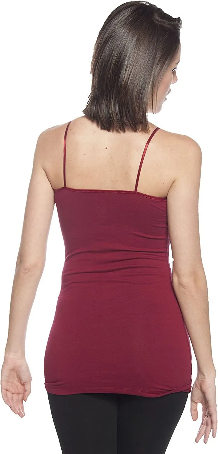 Hollywood Star Fashion Casual Basic Women's Semi-Crop Camisole Cami Tank Top With Adjustable Straps