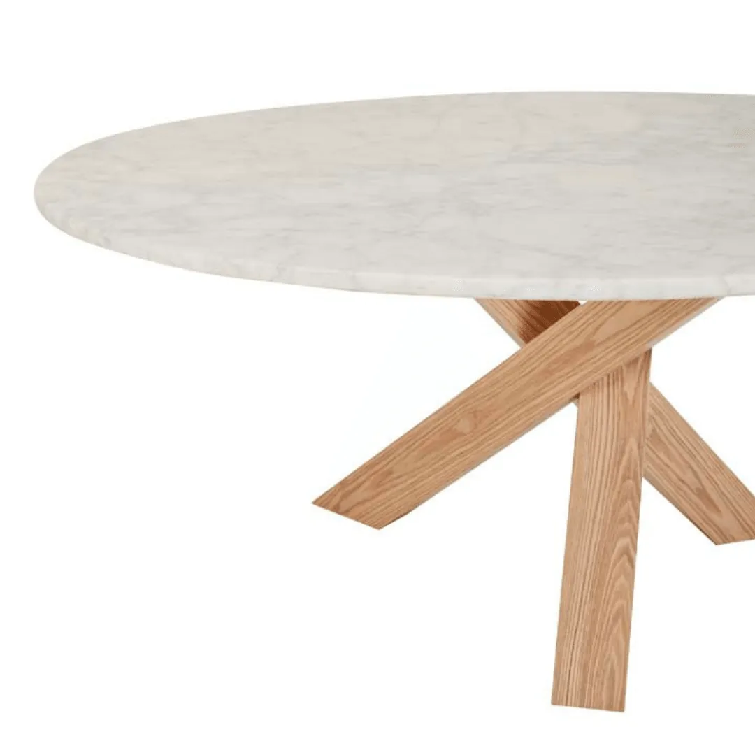 Hudson Marble Coffee Table | Ash/Matt White