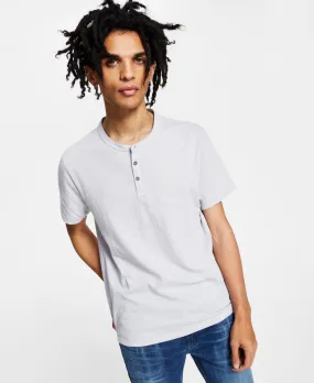 I.N.C. International Concepts Men's Henley Short Sleeve T Shirt Stucco Grey XS