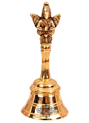 Indian Art Villa Shri Garuda Design Brass Pooja Ghanti Bell, Poojan Temple , Religious and Spiritual Item