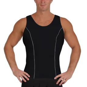 Insta Slim Active Compression Contrast Stitching Muscle Tank MA0221 by InstantFigure - InstaSlim - InstantRecoveryMD