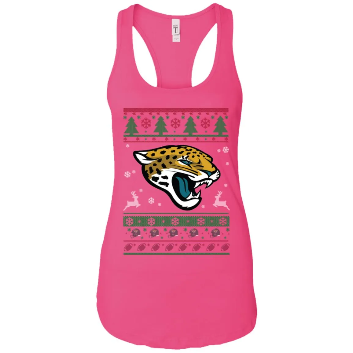 Jacksonville Jaguars Logo Football Teams Ugly Christmas Sweater Women Tank