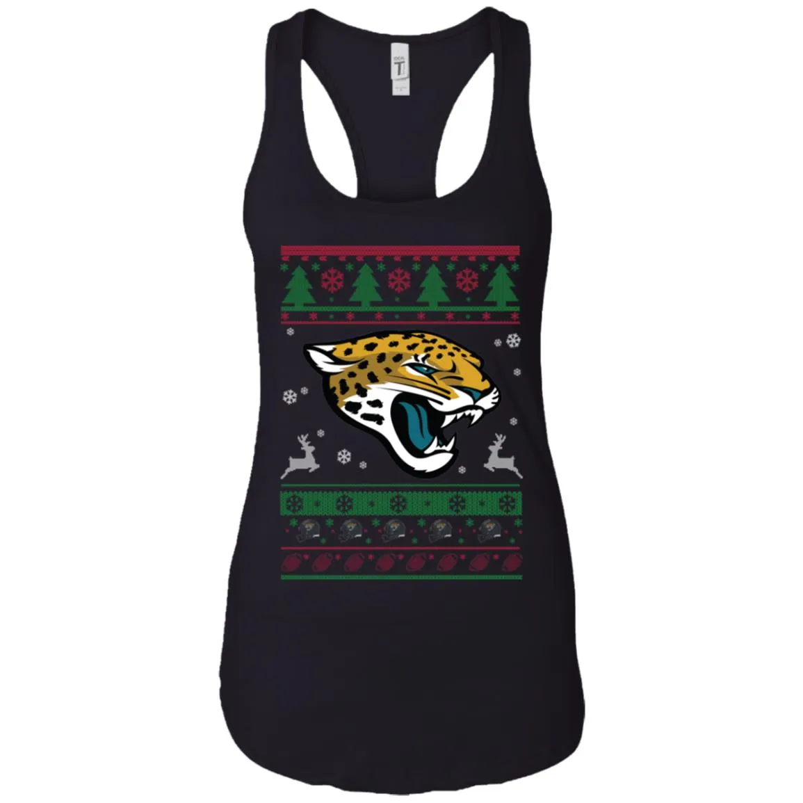 Jacksonville Jaguars Logo Football Teams Ugly Christmas Sweater Women Tank