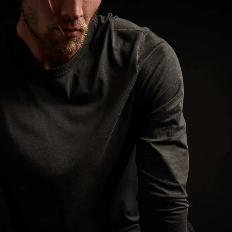 JAMES PERSE MENS LUXE LOTUS JERSEY L/S CREW - 4 COLORS