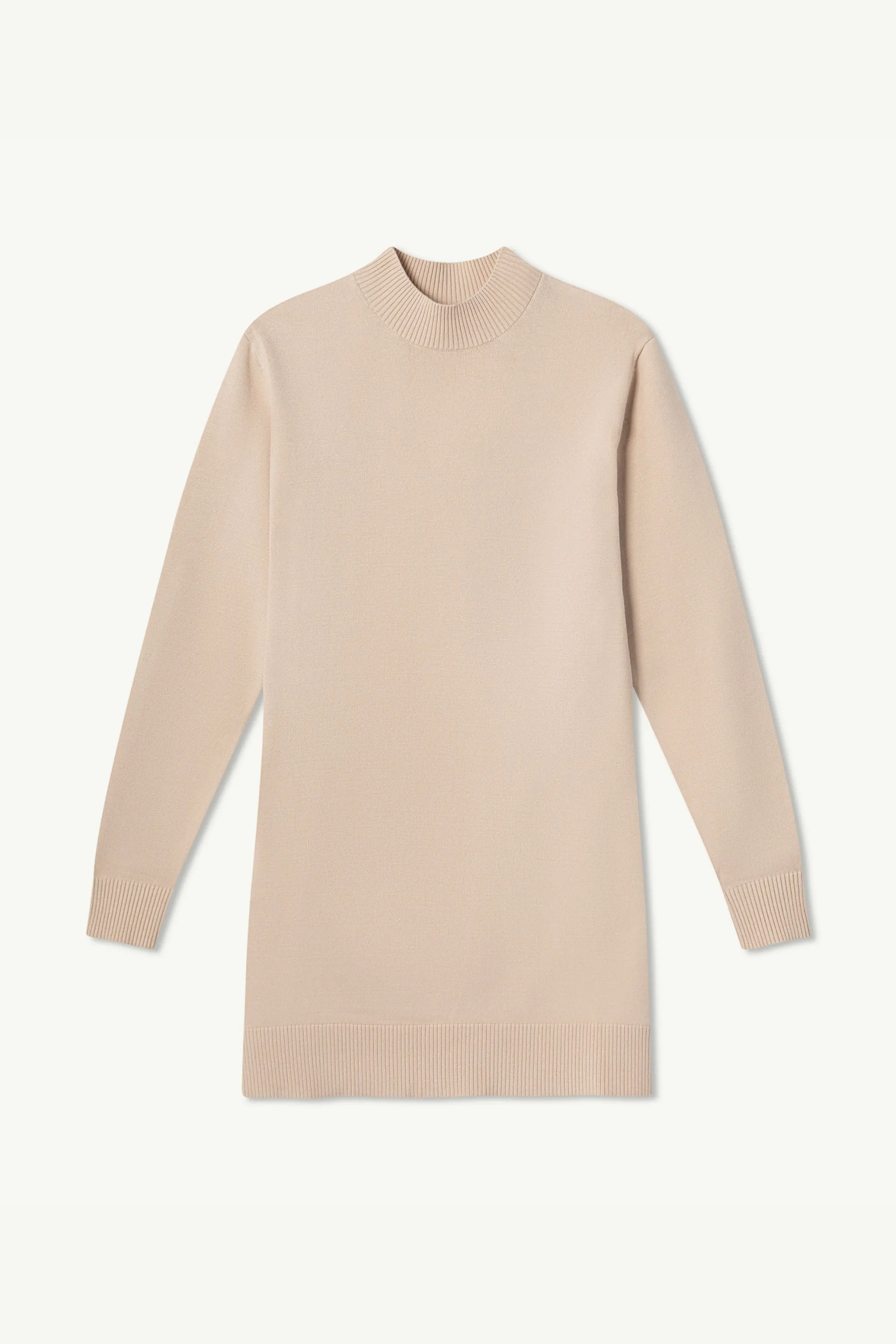 Jess Side Split Knit Top - Beige