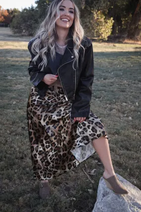 Let's Get Wild Leopard Maxi Skirt