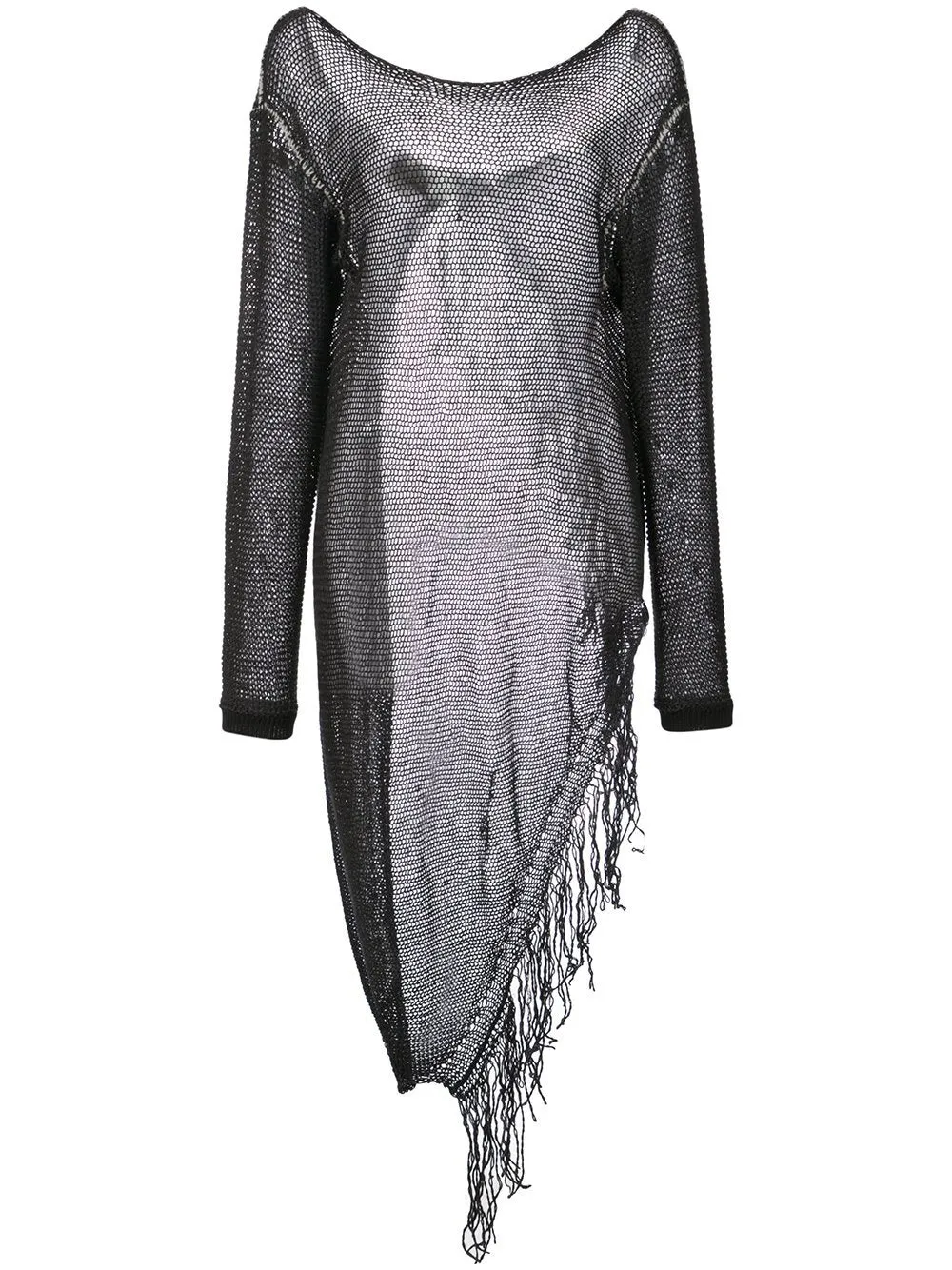 Linen Knit Fringe Top