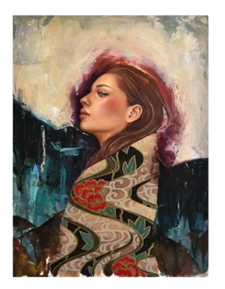 Linger Embellished HPM Archival Print by Sasha Ira