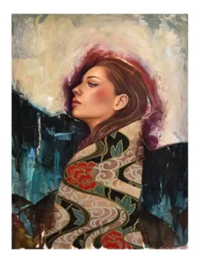 Linger Embellished HPM Archival Print by Sasha Ira