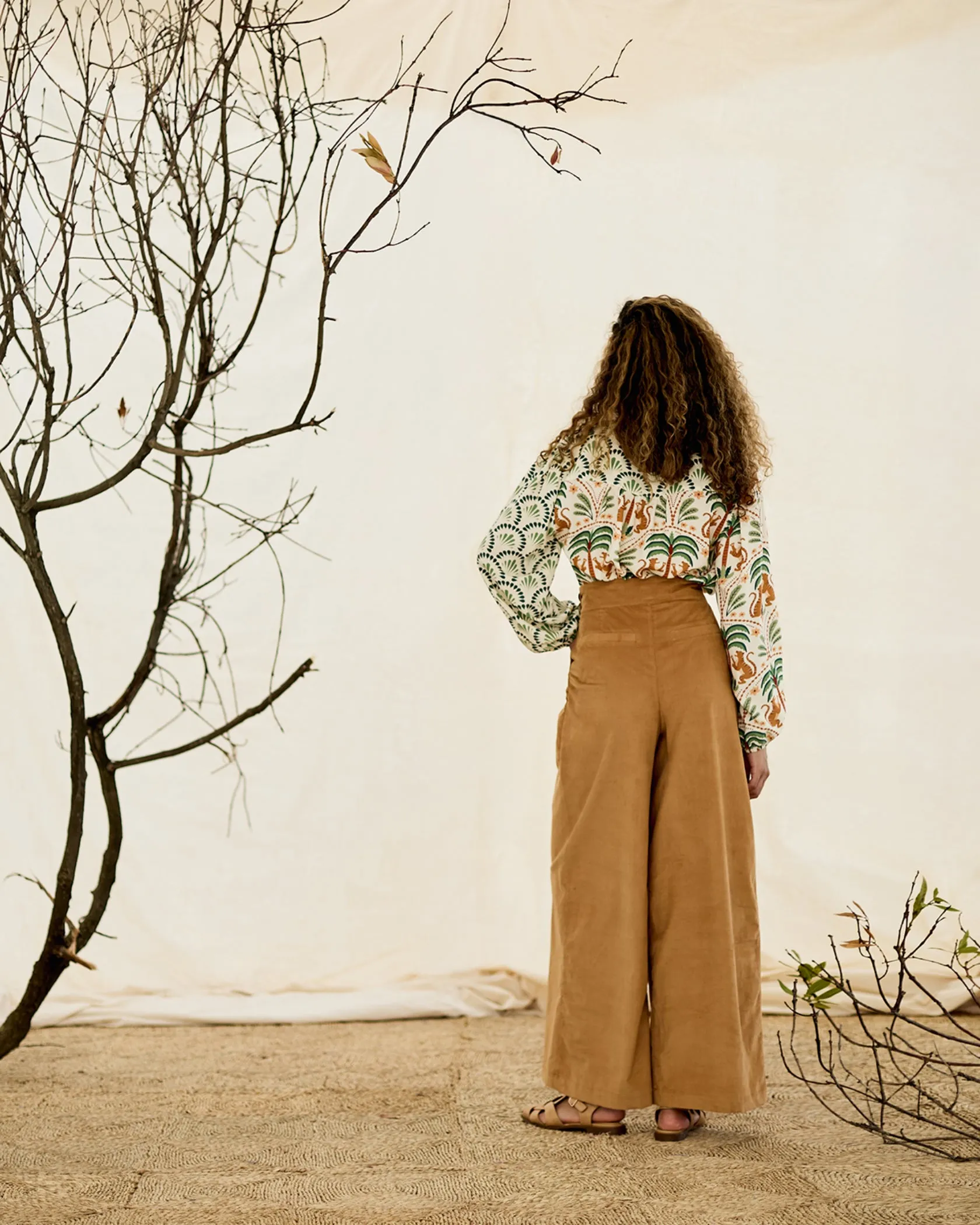 Long Culottes - Toffee Corduroy
