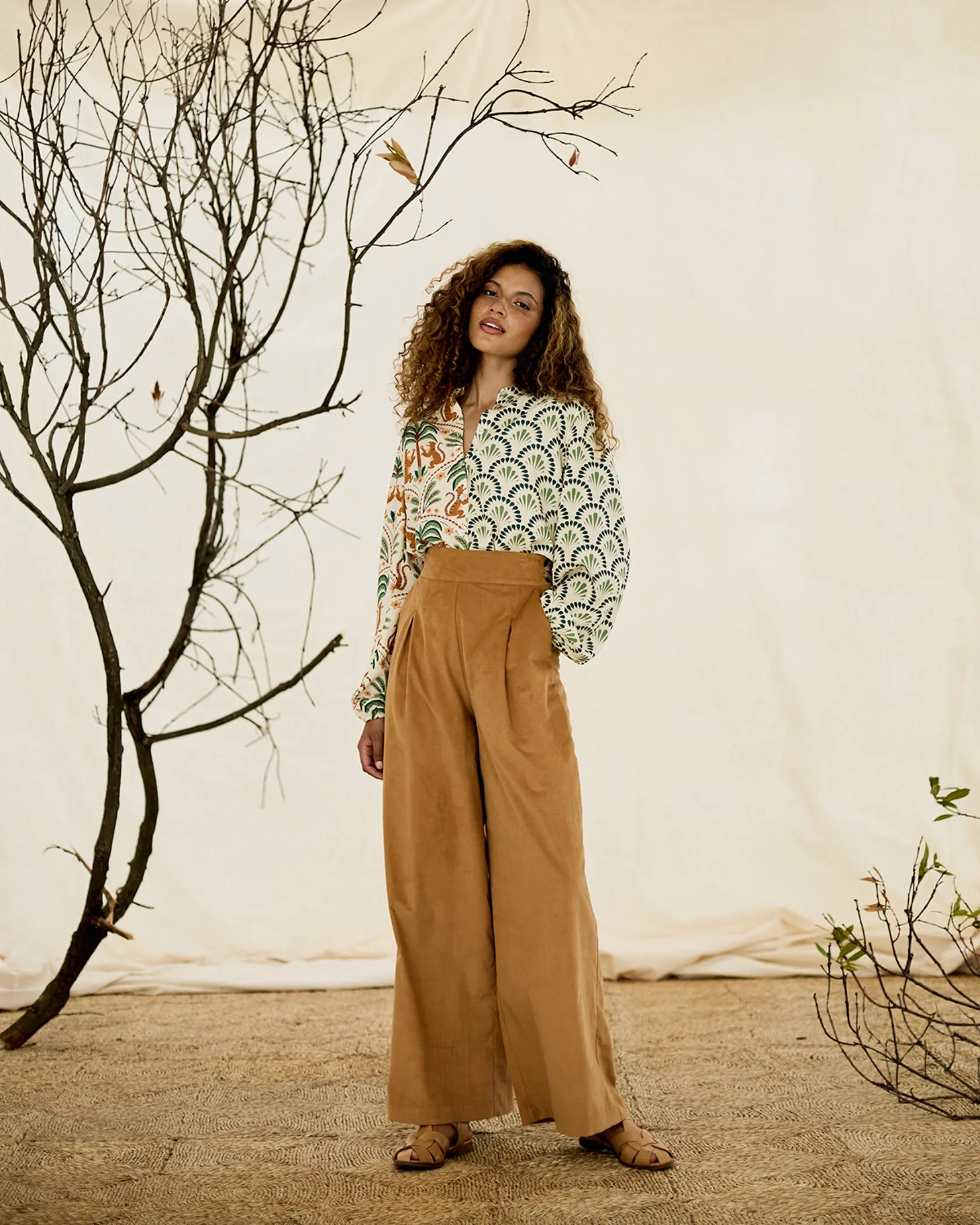 Long Culottes - Toffee Corduroy