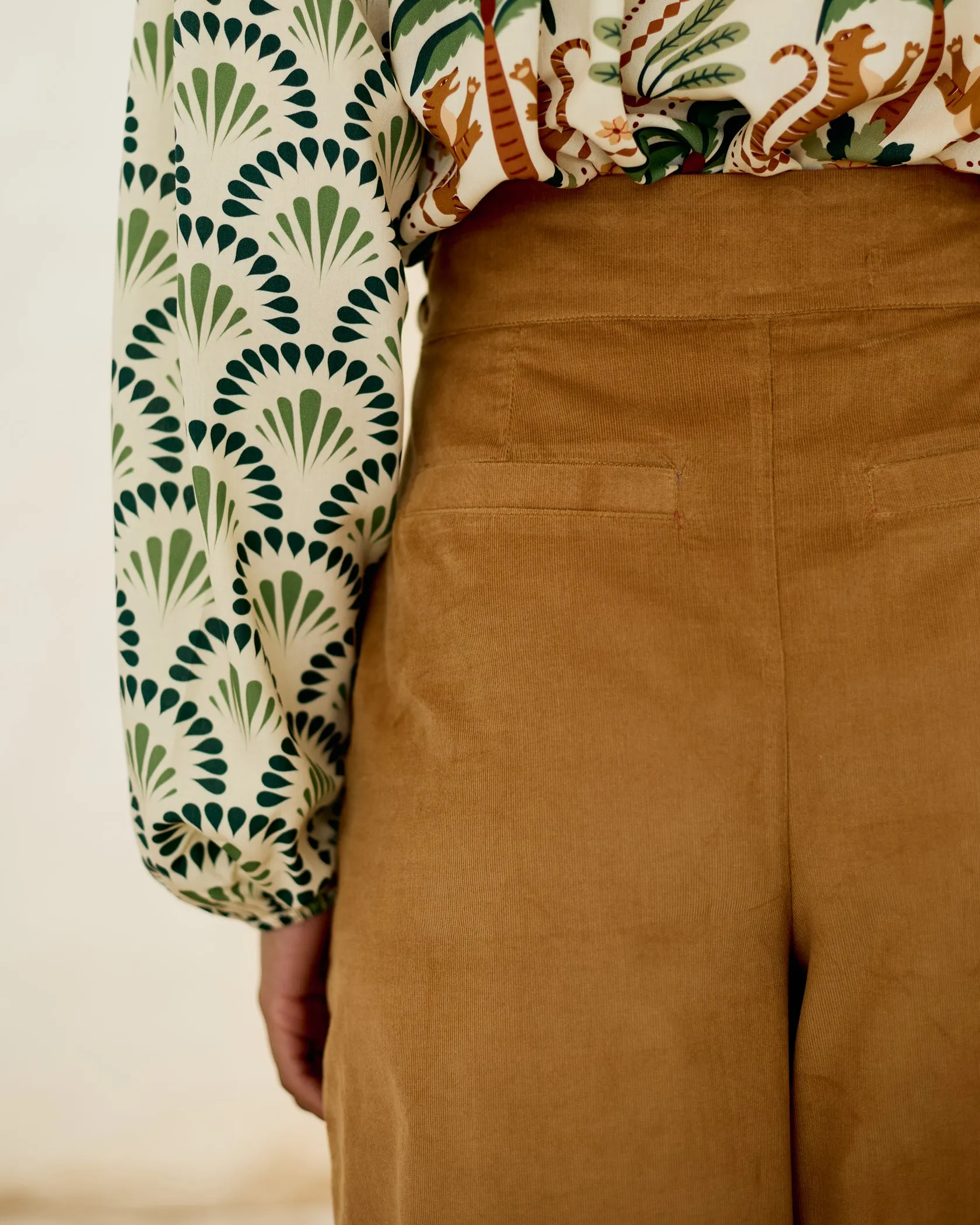 Long Culottes - Toffee Corduroy