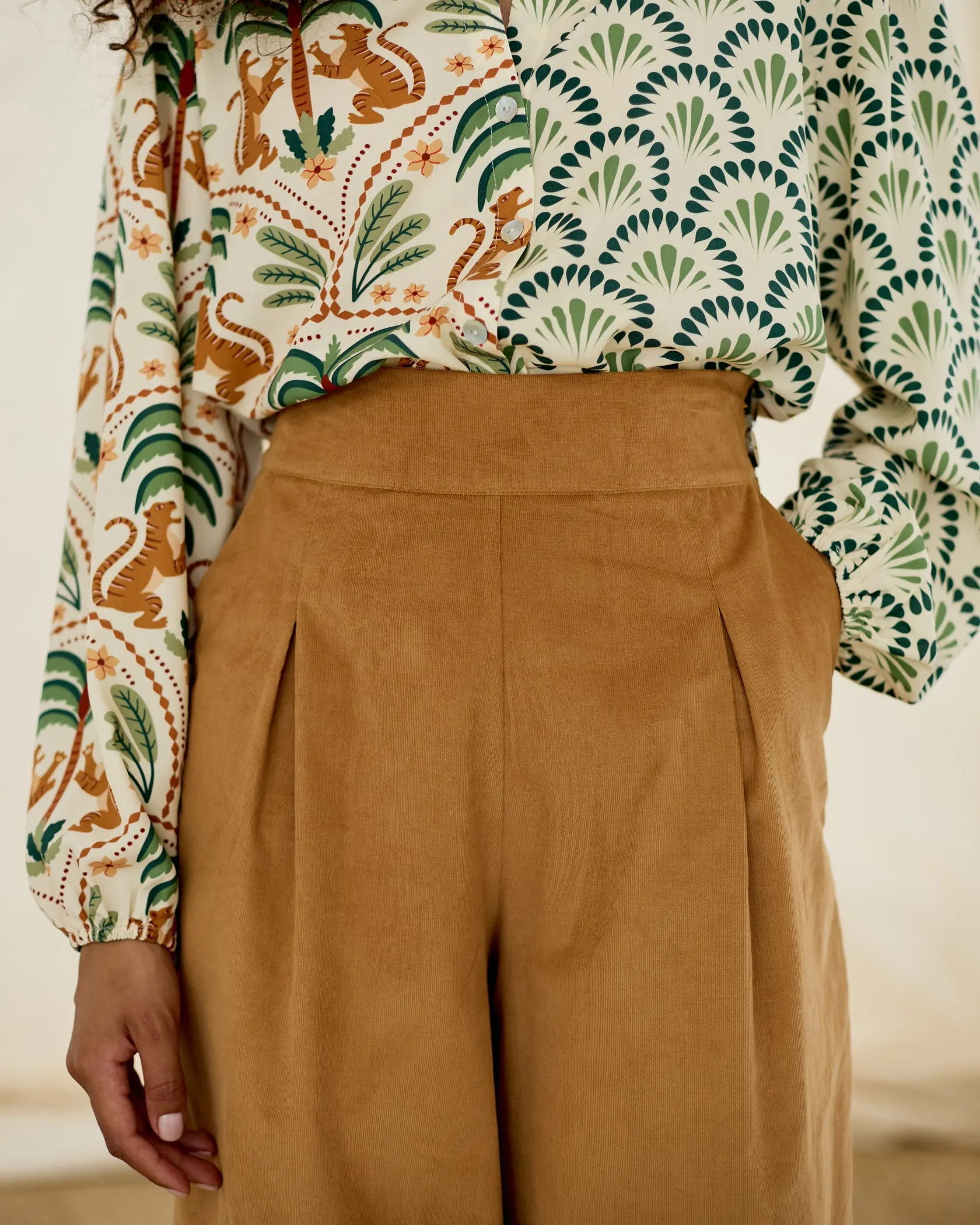 Long Culottes - Toffee Corduroy