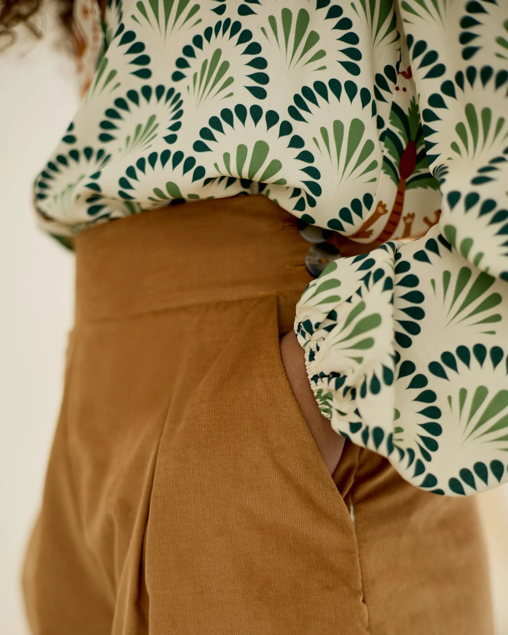 Long Culottes - Toffee Corduroy