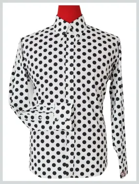Medium Dot Black and White Polka Dot Shirt