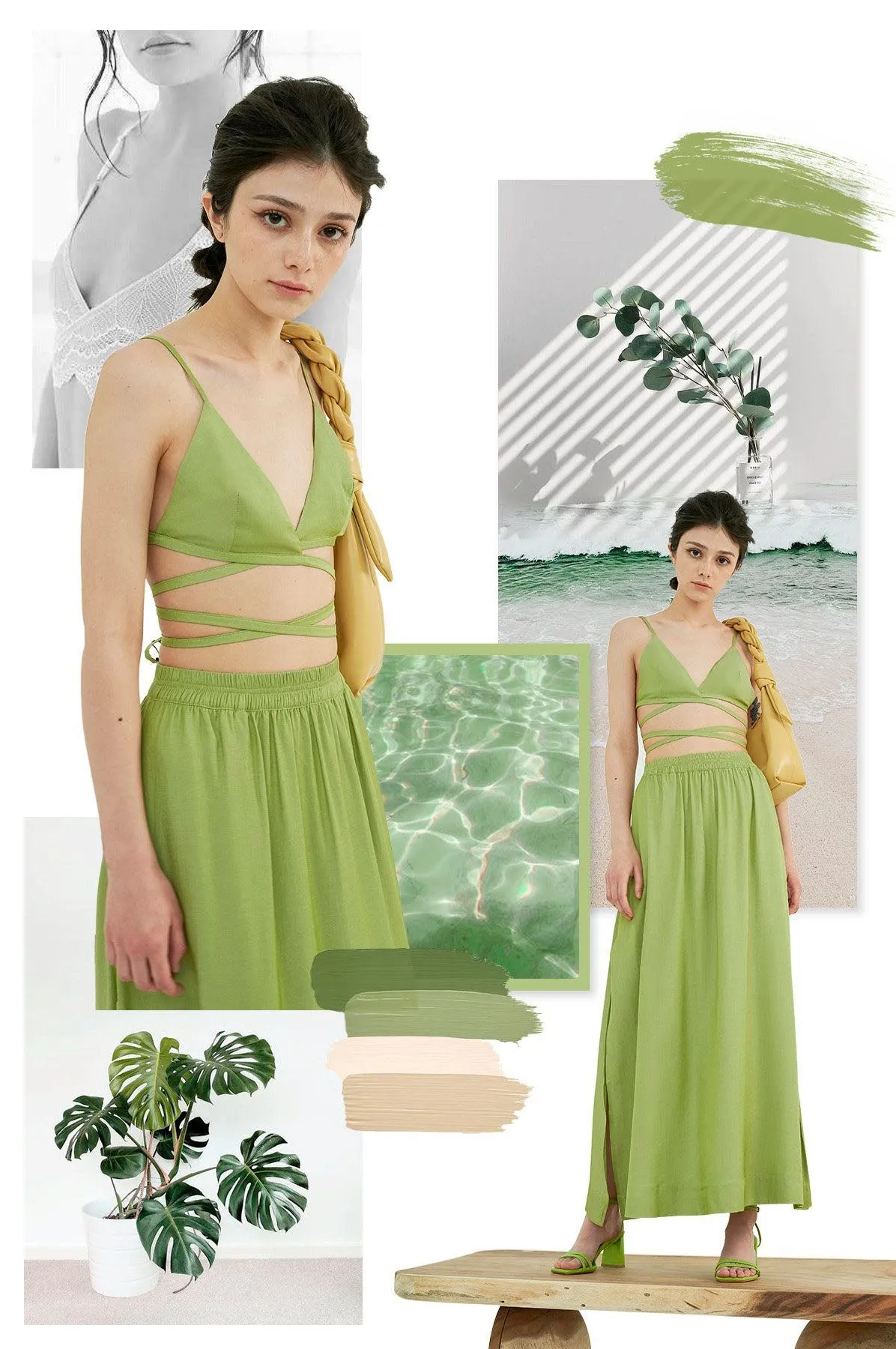 Miranda Linen Bralette and Maxi Skirt
