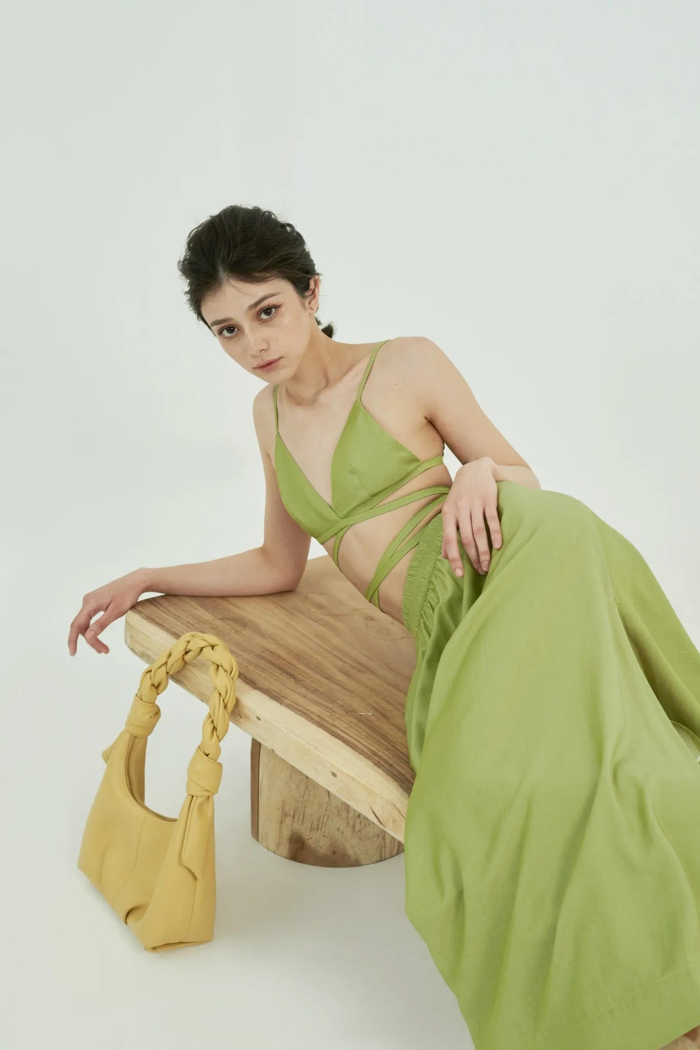 Miranda Linen Bralette and Maxi Skirt
