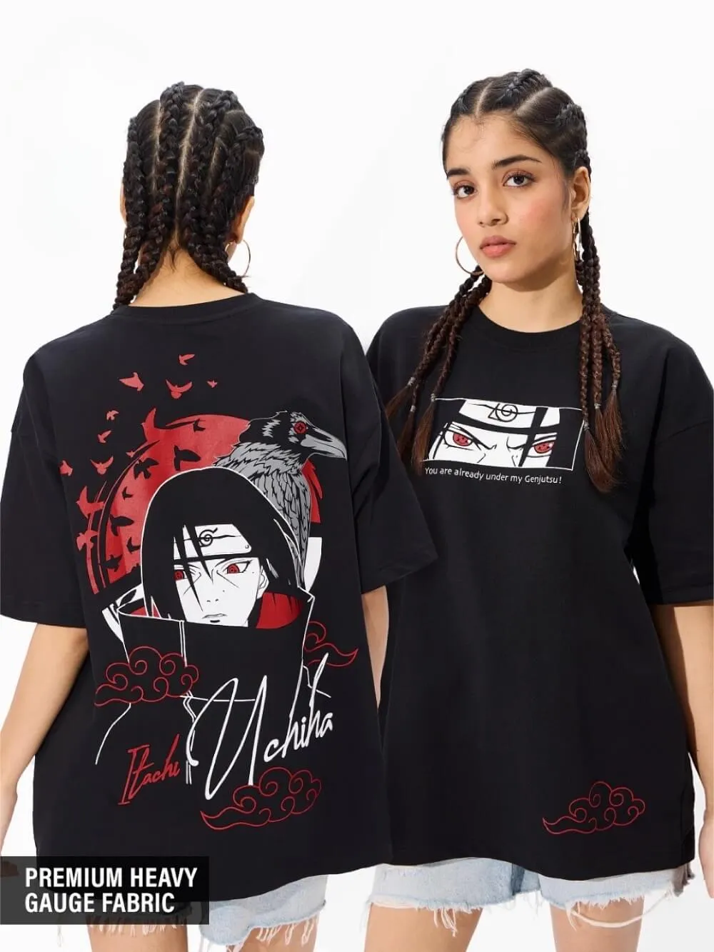 Naruto Character Itachi Uchiha Printed Low Price Premium Quality Womens Drop Shoulder Tee Legacy Boutiques Dhaka