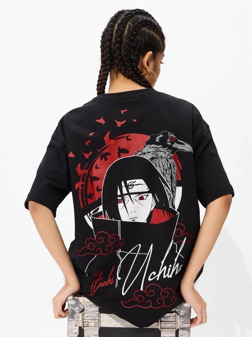 Naruto Character Itachi Uchiha Printed Low Price Premium Quality Womens Drop Shoulder Tee Legacy Boutiques Dhaka
