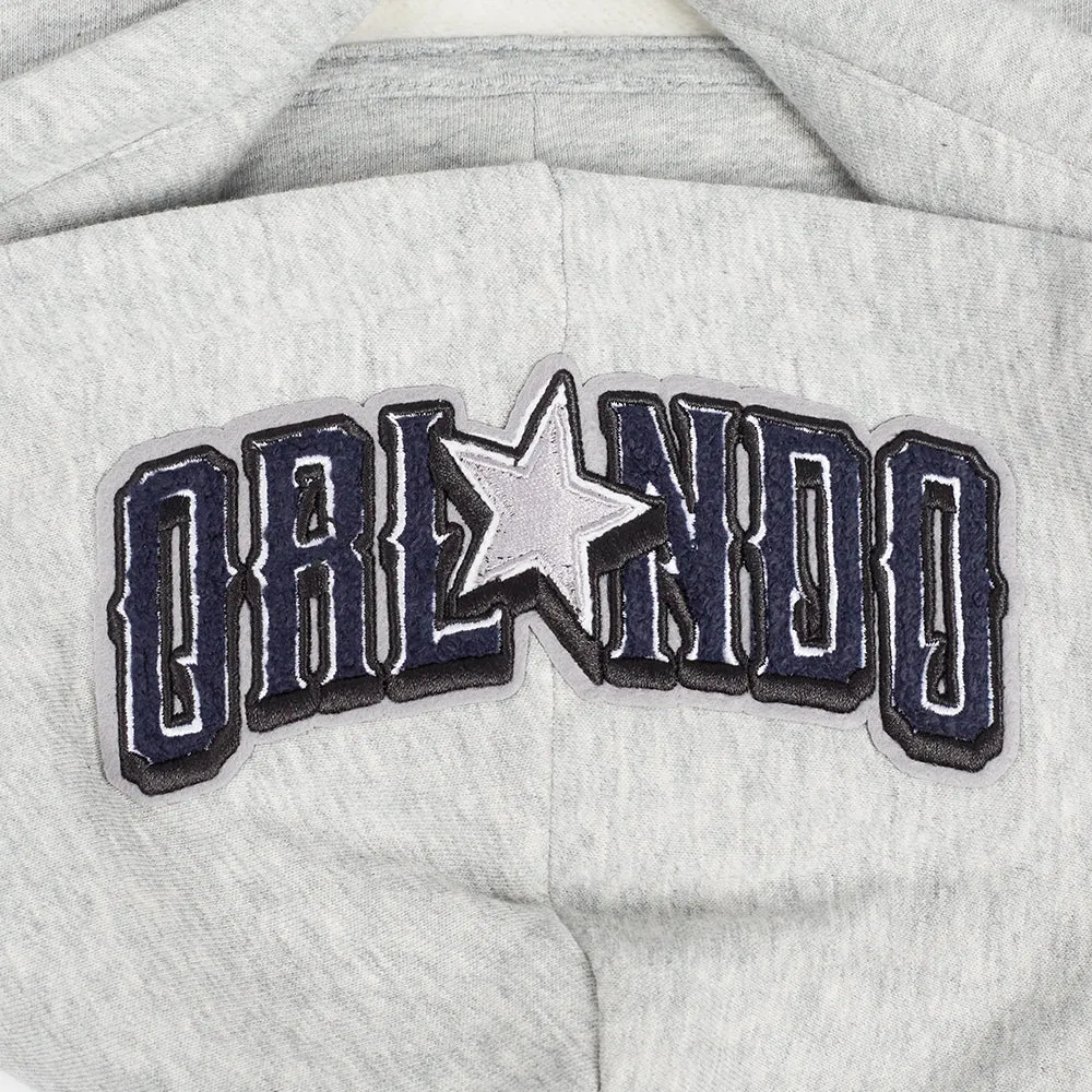 NBA ORLANDO MAGIC CITY EDITION 24-25 WOMEN'S RIB FLC CROPPED PO HOODIE (HEATHER GREY/MIDNIGHT NAVY)