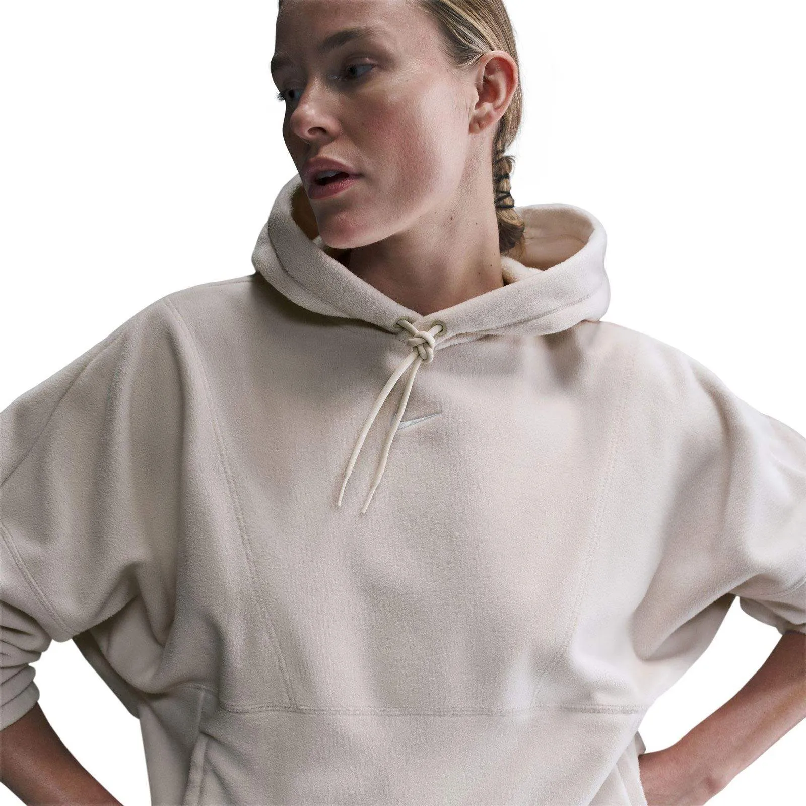 Nike One Womens Oversized Therma-FIT Pullover Fleece Hoodie