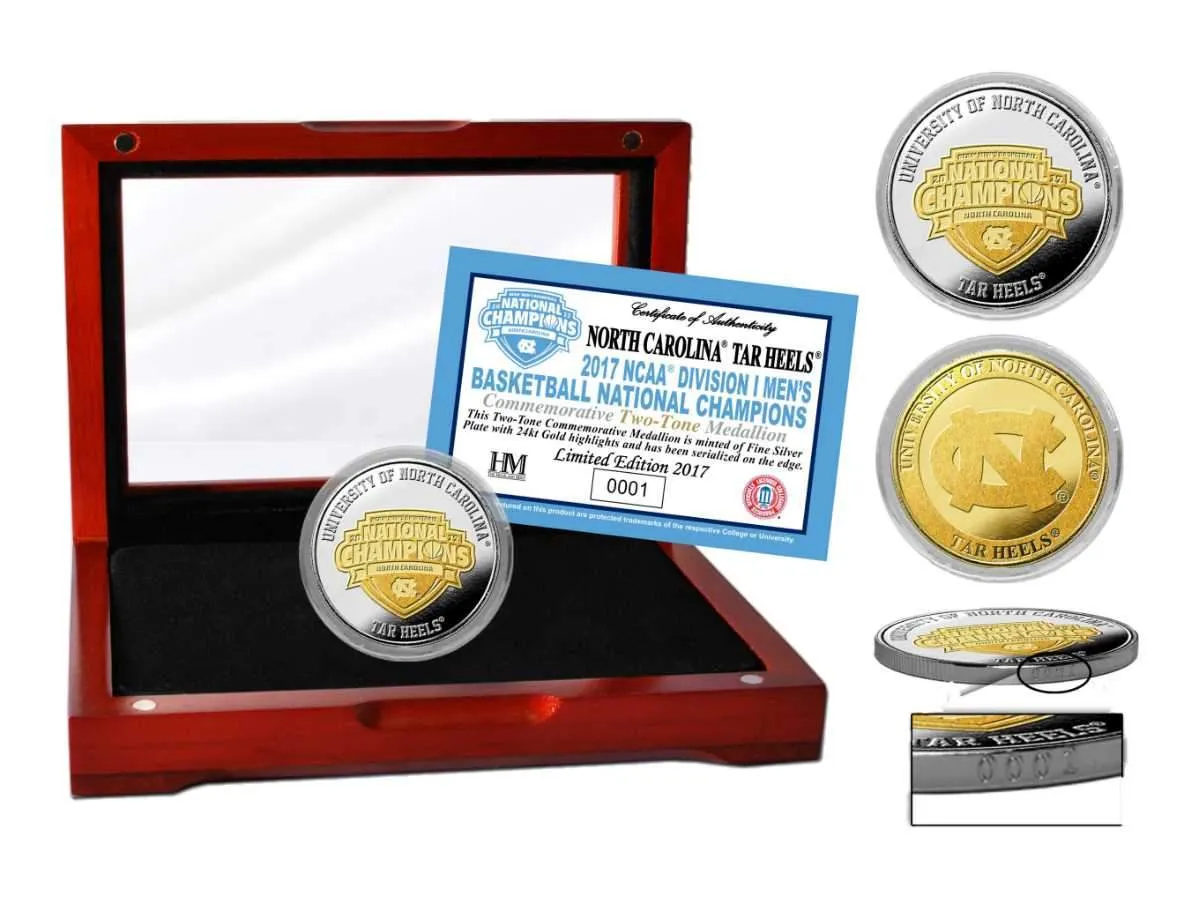 North Carolina Tar Heels 2017 NCAA Men's Basketball Champions Two-Tone Mint Coin