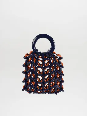 Omegna Handbag Navy/Orange