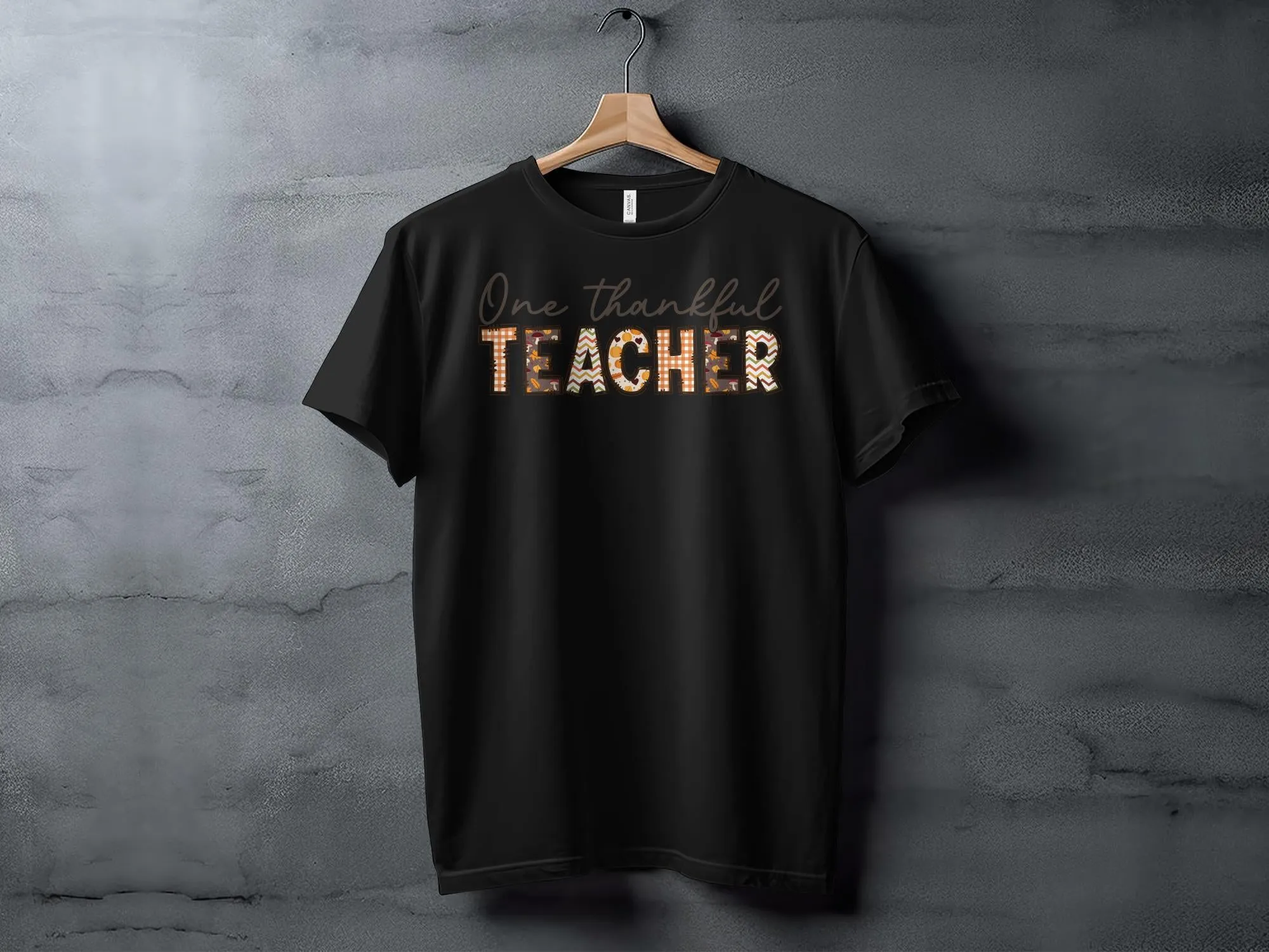 One Thankful Teacher Shirt,Tank, Sweatshirt and Matching Family Shirts. Perfect for a Fall, Autumn or Thanksgiving Gift
